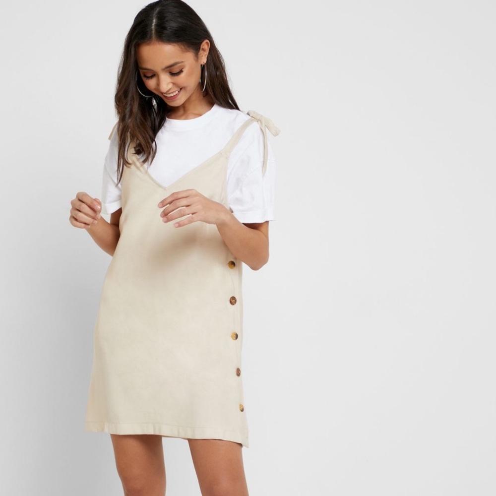 Beige NWOT slip dress TOPSHOP